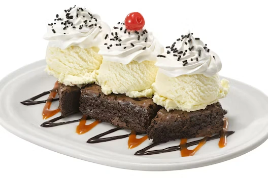 Caramel Fudge Brownie Sundae
